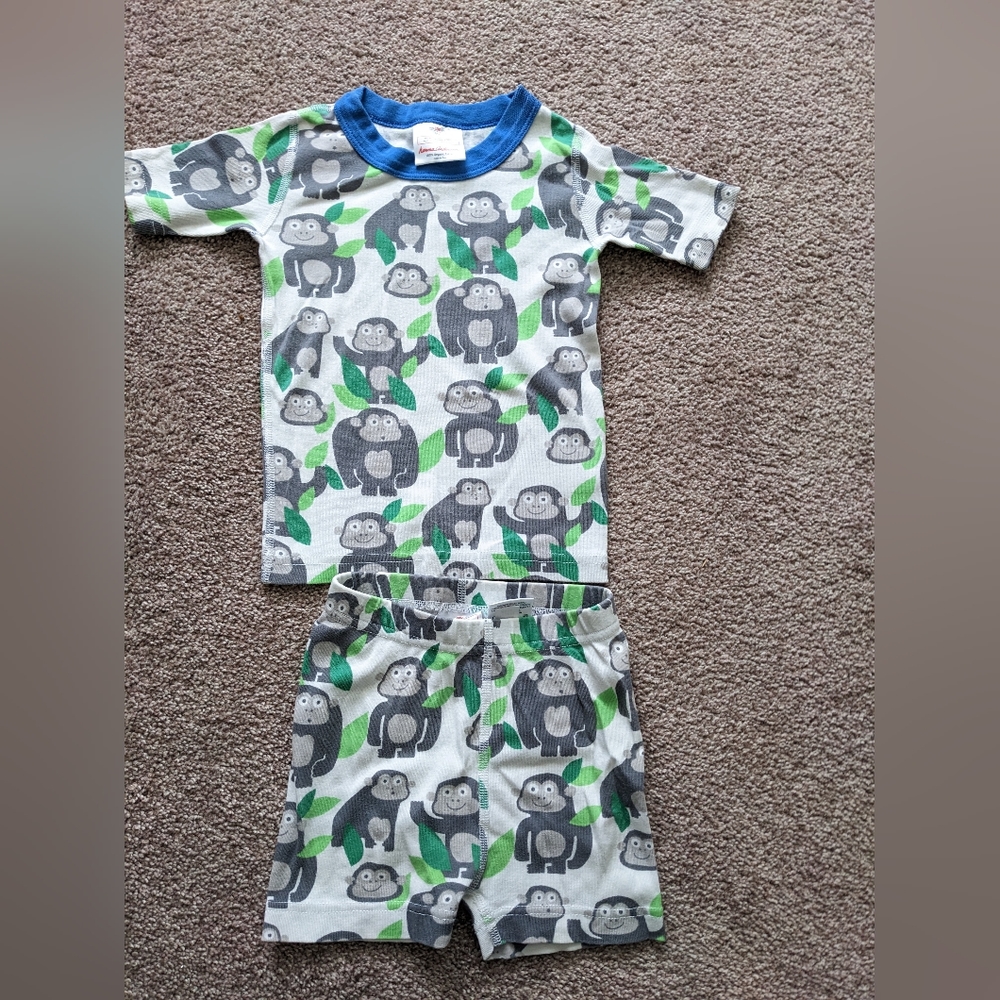 Hanna Andersson Monkey Boys Pajamas size 4T 100 cm
